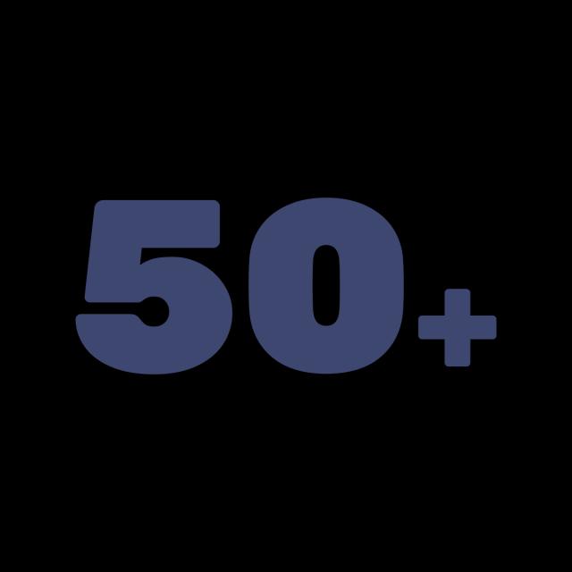 50+ medical specialties